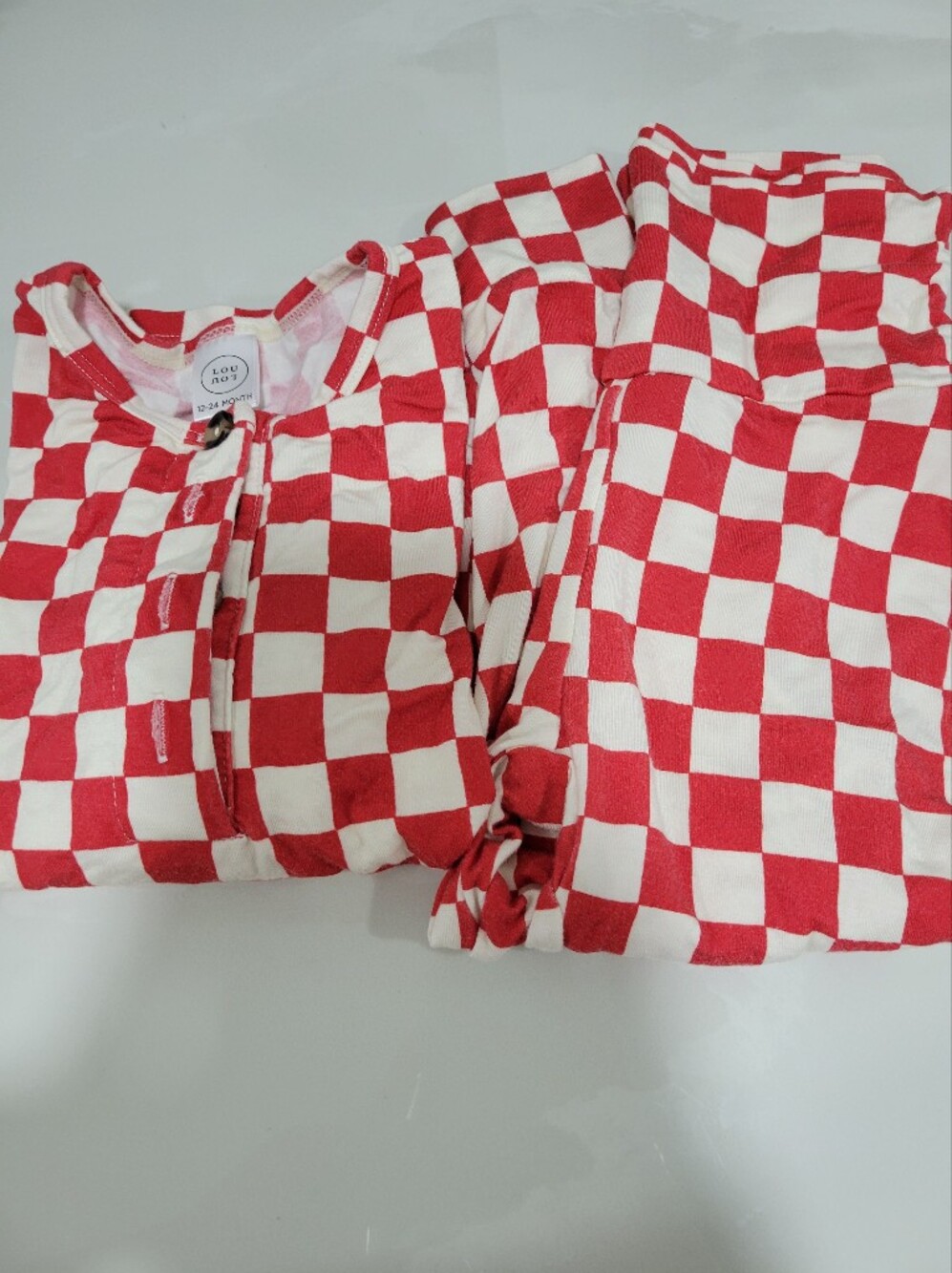 Lou Lou & Company Red and White Checker